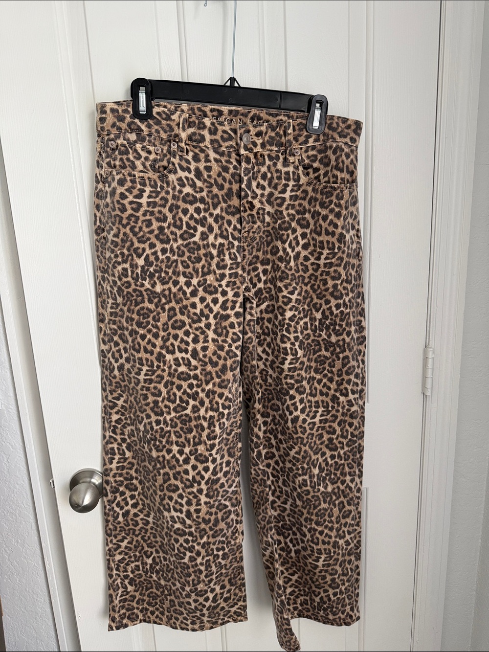 American Eagle Outfitters Leopard Print Jeans - Brown Black
